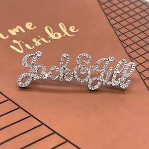 Accento minimalista Bling pietra bianca rivestita di Design Jack e Jill of America simbolo JJ spilla da donna jjjoa gioielli di moda Pin - Product Image 4