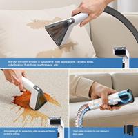 Nettoyeur de tissus portable professionnel à double réservoir d'eau, pulvérisation et aspiration, pour nettoyer les tissus, les meubles et les tapis