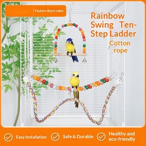 Juguetes de Madera de Pino Natural Ecológicos para Loros, Set de Juguetes Colgantes para Jaula, Estimulación Mental, Venta al Por Mayor - Product Image 4