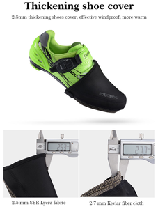 OEM/ODM 1030 <span class=keywords><strong>ciclismo</strong></span> bicicleta cubierta de zapatos a prueba de viento tela resistente a la abrasión mantener caliente la mitad de chanclo MTB bicicleta de carretera cubiertas de zapatos - Product Image 3