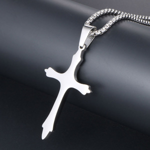 <b>Cross</b> Pendant Stainless Steel Necklace Men's Fashion Jewelry Gift SP277 - Product Image 4