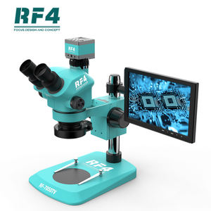 RF4 三眼HD顕微鏡 7-50倍連続ズーム 2Kカメラ 10.1インチモニター 電子PCB修理 RF7050TV-2KC2-X101 - Product Image 5