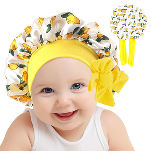 <span class=keywords><strong>Bonnet</strong></span> en satin personnalisé avec liens, mignon, pour enfants, idéal pour dormir, le ski ou le cyclisme, protège-cheveux - Product Image 6