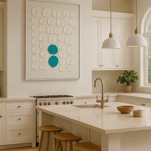 Nature morte abstraite Wabi Sabi, art mural pour hôtel, 100% fait main, toile acrylique originale, texture 3D, minimalisme, salons, chambres à coucher - Product Image 2