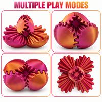 Ball Fidget Toy Custom Spherical Spinning Silk PLA Gear Ball Fidget Toy Office Desk Accessory