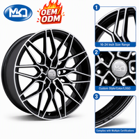 Jantes en alliage forgé 18-20 pouces 5x112, design à rayons maillons, couleur gris anthracite foncé, pour berlines sport de luxe, fabrication OEM ODM, marque privée