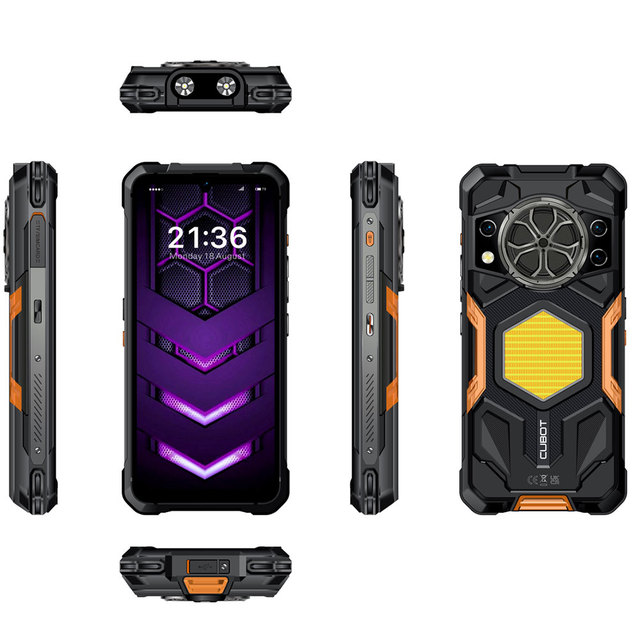 Cubot Kingkong Power 5 6GB RAM 128GB ROM 15300mAh Battery 136dB Sound Android 15 Rugged Water Resistant Fingerprint Smartphone