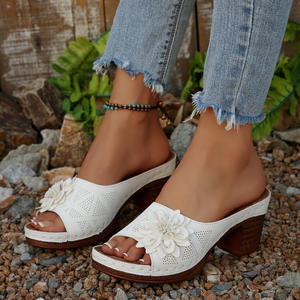 <b>Sexy</b> Winter Flower Woman Sandals 2026 Summer New Design Open Toe Platform Leopard Pattern Stones Casual - Product Image 4