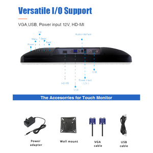 14 15 15.6 <span class=keywords><strong>17</strong></span> inch cảm ứng điện dung màn hình Màn hình Wall Mount <span class=keywords><strong>LCD</strong></span> Công nghiệp POS vỏ nhựa Màn hình máy tính để bàn hiển thị - Product Image 2