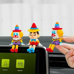 Cute Small Rubber Car Dashboard Shaking Leg Figurine Interior <b>Accessory</b> for Book Desktop Decoration Vehicle Interior Kits - Product Image 5