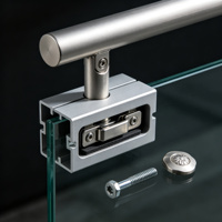 Système de balustrade en verre en aluminium T5 6063, clôture de balcon en verre trempé, rail sans cadre anodisé, fourniture d'usine OEM ODM