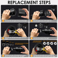 UniqueFire 1605 IR 75mm Lensa Cahaya Inframerah Senter Berburu Penglihatan Malam