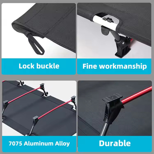 Cuna de Camping individual portátil plegable de aleación de aluminio ligera personalizada Material Oxford de diseño moderno para uso en parques al aire libre - Product Image 6