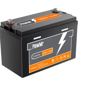 PowMr 2022 신제품 12v 100AH 50AH 30AH 리튬 배터리 대신 납 산성 배터리 LiFePo4 배터리