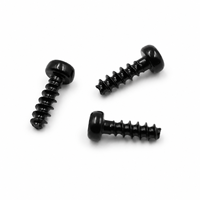 Vis autotaraudeuse Torx noire à tête bouton, couple élevé, filetage grossier, pointe acérée, fixation personnalisée pour assemblage de panneaux