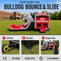Château gonflable commercial avec toboggan pour enfants, location pour fêtes, aire de jeux extérieure, château gonflable pour événements