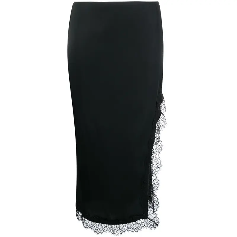 New styles high quality custom logo lace-trim slip skirt for women dress