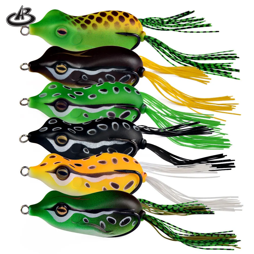 Silicone Soft Bait Thunder Frog Toad Double Hook Sequins Modified Double Color Silk Frog Fishing Lure