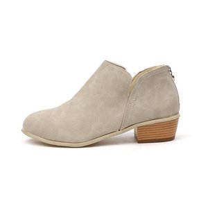 Botines <span class=keywords><strong>de</strong></span> Mujer con Tacón Bajo y Punta Redonda, Botines Casuales para Uso Diario, <span class=keywords><strong>de</strong></span> PU, Color Sólido Negro, Rosa, Beige / Botines / Botines <span class=keywords><strong>de</strong></span> Tobillo - Product Image 6
