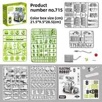 Jouets éducatifs STEM, kit de construction de robots à assembler soi-même, solaire/électrique, 16 en 1, avec composants en plastique, pour l'apprentissage unisexe