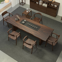 Table à thé en bois massif de noyer sud-américain, mobilier de salle à manger, table de réception multi-personnes, table de bureau