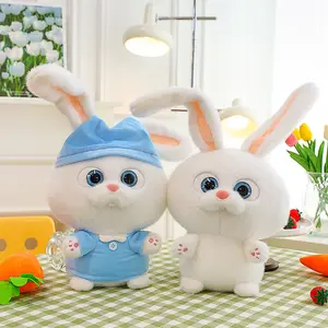 Custom Secret Life of Pets Figurines Cartoon Animal Anime Plush Dolls New White Rabbit White Snowball Cute Rabbit Plush Toys