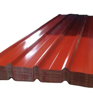 Prepainted Long Span Tata Price 0.4 Mm 0.45mm Corrugated Colored Steel Roofing Sheet
