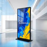 Kiosco de Señalización Digital con Pantalla Táctil 4K de Pie y Pantalla Completa AIYOS, con Asistente de IA y CMS en la Nube para Publicidad Comercial