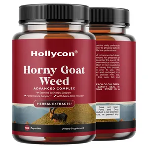 Private label Factory Energy & Stamina Support Maca Root Ginseng Capsules Horny Goat Weed Capsules for Men and Women