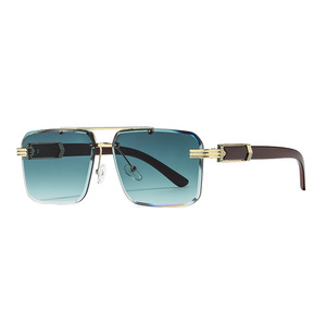 Lunettes de soleil de luxe pour femmes, monture en métal, noires, protection UV400, type 3, design tendance 6008 - Product Image 2