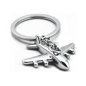 Porte-clés d'avion en promotion en gros Porte-clés 3D personnalisé en métal Porte-clés étiquette d'avion Cadeau de pilote personnalisé - Product Image 1
