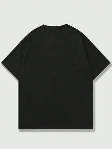 Camiseta personalizada de ropa de calle con estampado y diseño bordado transpirable cómodo algodón Overzide Drop Shoulder camisetas - Product Image 2