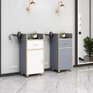 Carrito de Peluquería Moderno de 4 Ruedas, Armario para Salón de Belleza, Mueble para Herramientas de Barbería, Estante Multifuncional con Espejo, Mesa Pequeña, Gabinete para Herramientas - Product Image 5