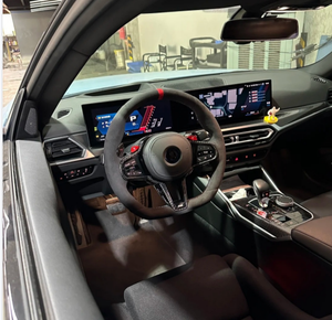 Volant sport 3 branches en cuir pleine fleur personnalisable F10 ZP 40 mm pour <span class=keywords><strong>BMW</strong></span> Série <span class=keywords><strong>1</strong></span>-7 F30 E90 Châssis F - Product Image 4