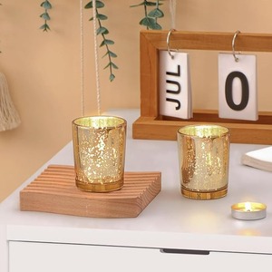 Porte-bougies en fer doré pour centres de table de mariage, décorations de fête de Noël, usage domestique - Product Image 2
