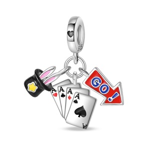 Nuevo Dije Original de Plata de Ley S925, Abalorio de Halloween con Forma de Globo de Bufón y Póker, para Pulseras DIY, Joyería para Mujer, Venta al por Mayor - Product Image 4