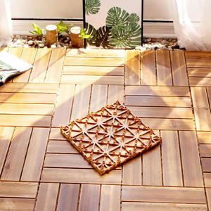 Suelo de Parqué de Madera Maciza Recubierta de Aceite con Bandeja Amarilla de 30*30*2.3cm, Tarima de Madera Compuesta para Exteriores - Product Image 1