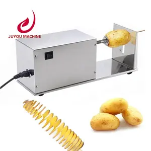 Electric potato spiral cutting machine carrot slice machine potato tower machine