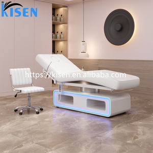 Lit de beauté électrique KISEN aux couleurs personnalisables, 4 moteurs, portable, mobilier de salon de spa, moderne, réglable, pour massage cosmétique - Product Image 3