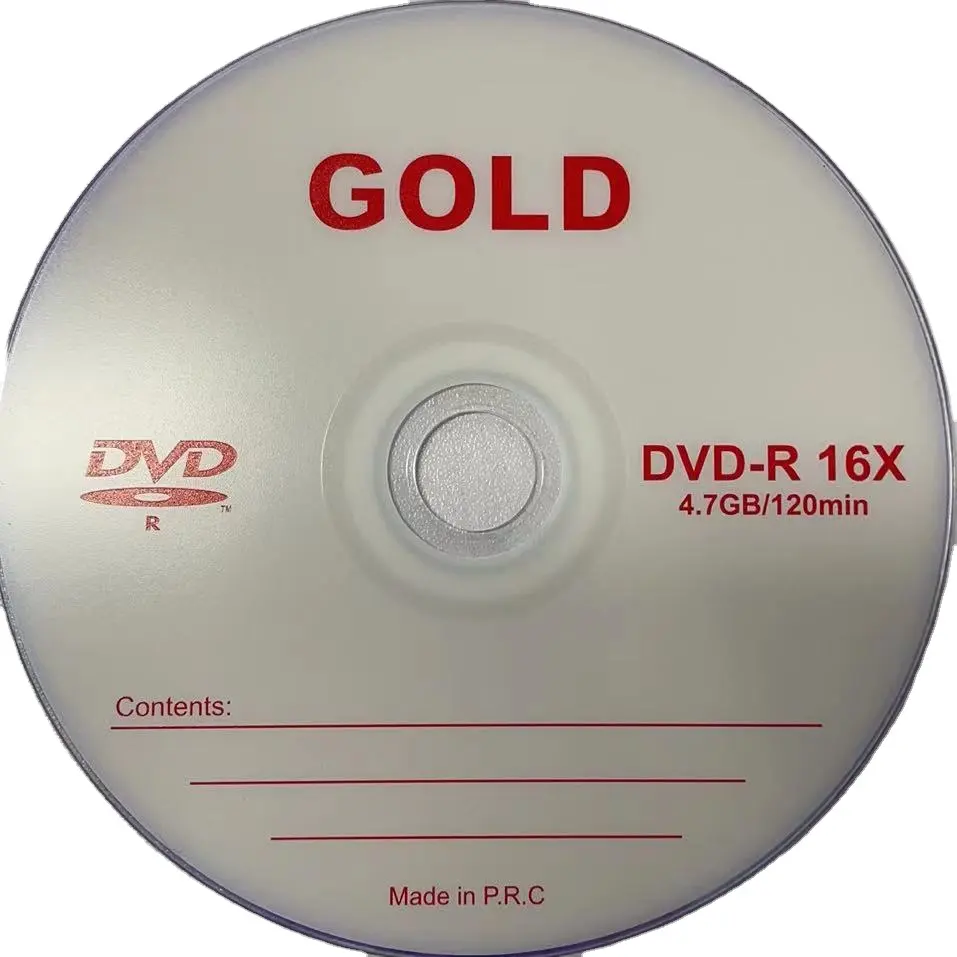 Disco de mídia dvdr blank dvd cd, para gravação com data e filme, DVD-R gb, 4.7gb, 16x, 50pk-gravável