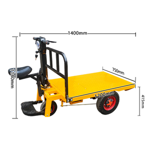 Construction With Wheelbarrow Hand Push Flat Car Tire Carts & <b>Trolleys</b> Chinese Flatbed Transport <b>Trolley</b> Cart Construct - Product Image 1