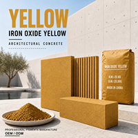 Pigment d'oxyde de fer en poudre jaune inorganique en gros, forte puissance de teinture, pour marquage du ciment et revêtement mural extérieur