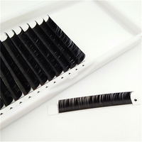 Sampel Gratis Grosir Bulu Mata Individual Tray Matte Black Silk Cashmere Lash Extensions