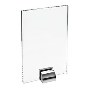 Expositor de acrílico transparente de 130x200 mm con soporte integrado para letreros y tableros de información - Product Image 1
