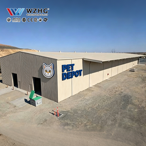 Entrepôt commercial de logistique industrielle à panneaux isolés préfabriqués, structure en acier pour unité de vente au détail et stockage d'animaux de compagnie - Product Image 1