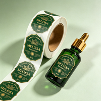 Étiquettes personnalisées TEDDY pour dentifrice parfumé aux huiles essentielles, en vinyle, avec feuille d'or, imperméables, écologiques, adhésives pour cosmétiques et soins de la peau