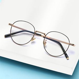 Gafas de Computadora Redondas de Metal Retro 2025 para Hombre y Mujer, Gafas Ópticas con Bloqueo de Luz Azul, Monturas de Gafas para Mujer - Product Image 2