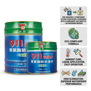Pintura Impermeabilizante de Poliuretano, Membrana Impermeabilizante de Alto Rendimiento para Techos y Sótanos - Product Image 2