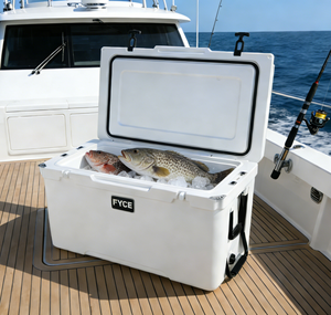 Glacière marine rotomoulée en PE de 120 L, conservation de la glace pendant 7 jours, résistante aux UV, étanche, pour yacht, pont, pêche, extérieur - Product Image 1