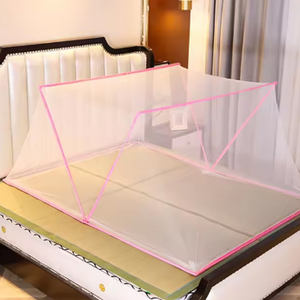 Nouvelle tente de moustiquaire pliante portable pour bébés rideaux d'été à installation gratuite motif quadrate pour les voyages - Product Image 2